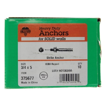 Hillman Concrete Screw, 3/4 inch Dia., 5 inch L, Steel 5107297